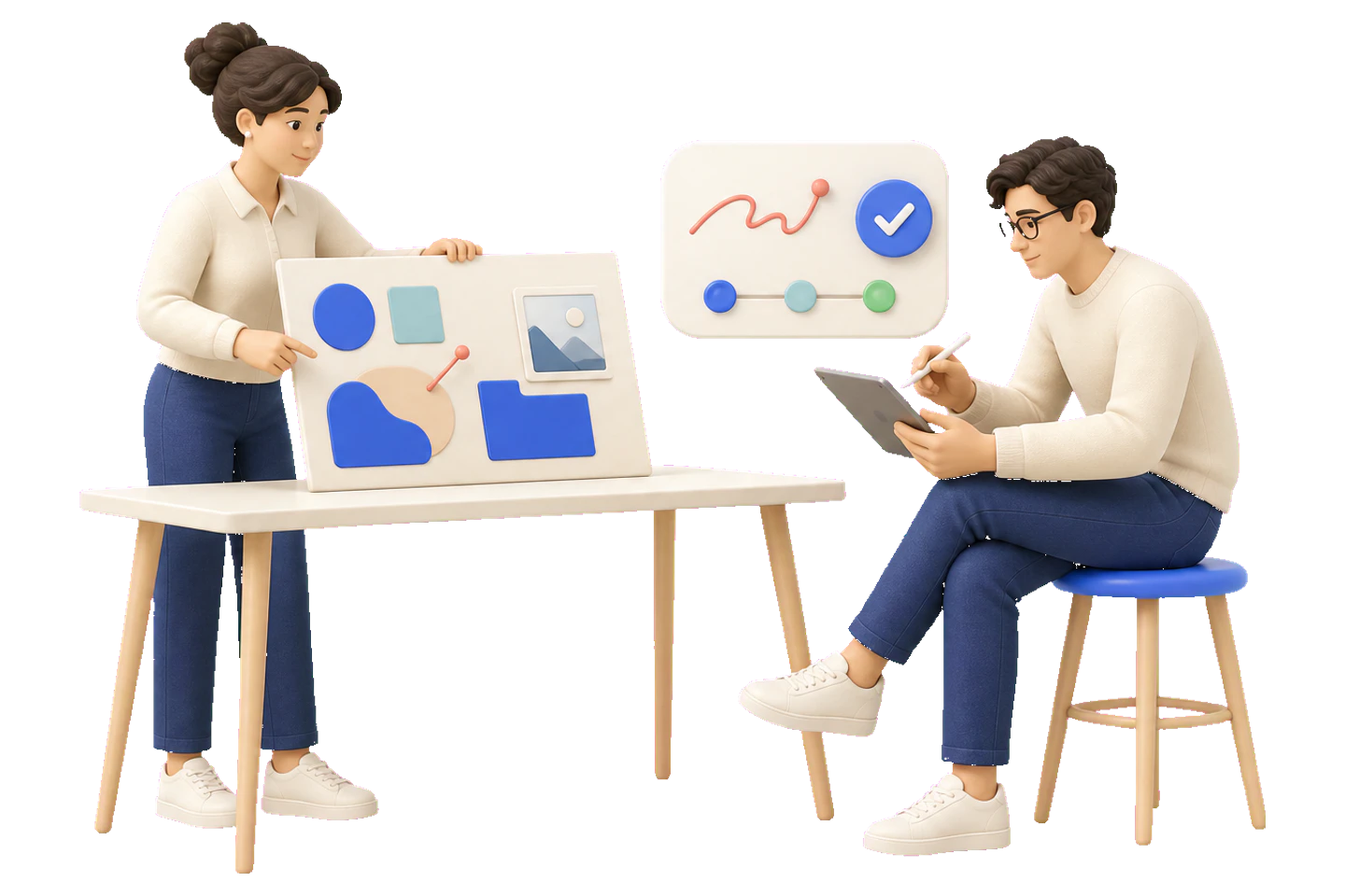 Сотрудник сдаёт практическую работу, а эксперт даёт обратную связь